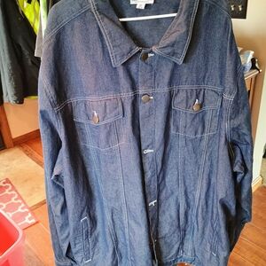 Denim Jacket with Button Closure